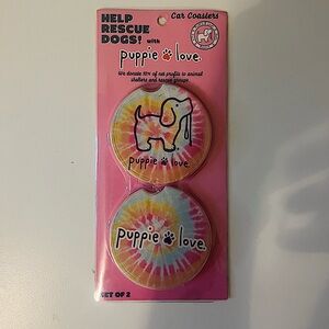 NWT Puppie Love Car Coasters